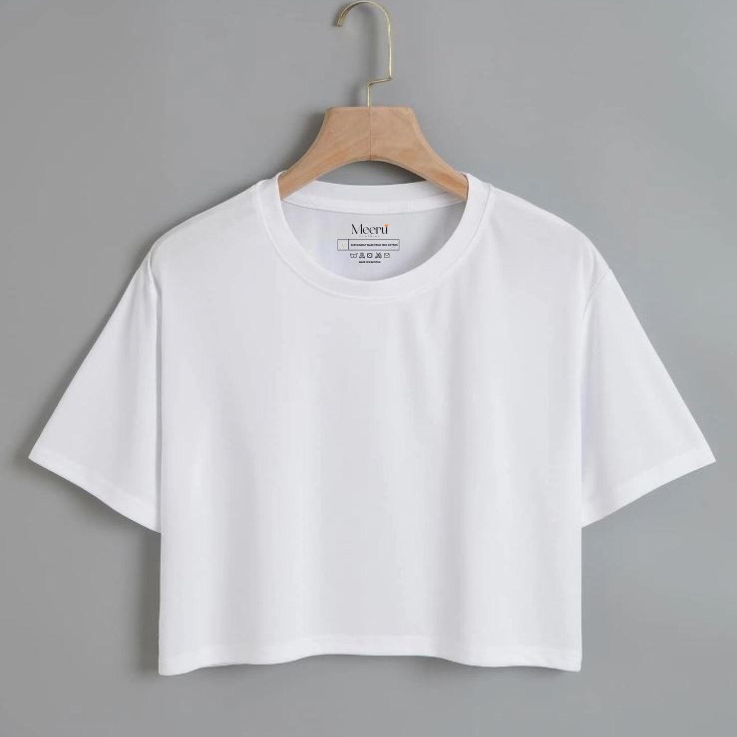 BASIC CROPPED T-SHIRT
