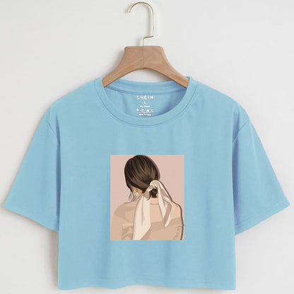 VELVET CROPPED TEE