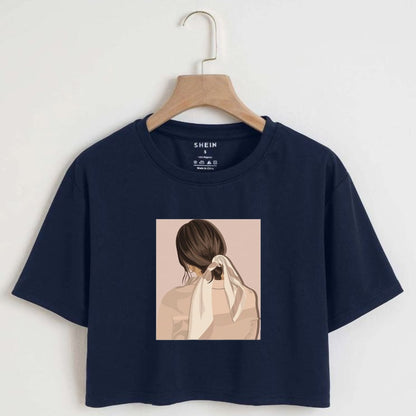 VELVET CROPPED TEE