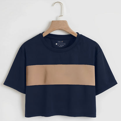 PANEL CROPPED TEE