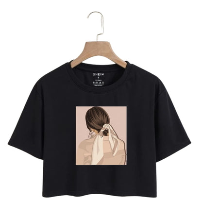 VELVET CROPPED TEE