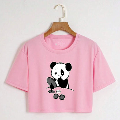 PANDA CROPPED TEE