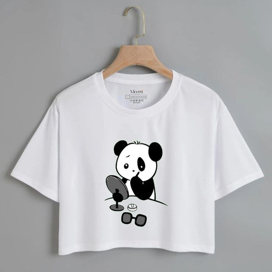 PANDA CROPPED TEE