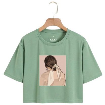 VELVET CROPPED TEE