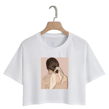 VELVET CROPPED TEE