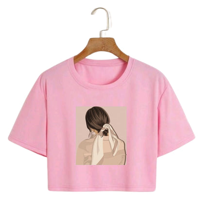 VELVET CROPPED TEE