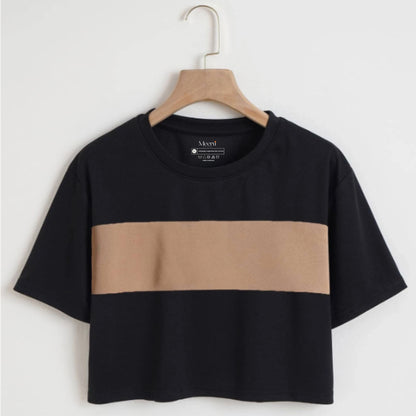 PANEL CROPPED TEE