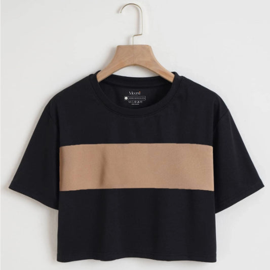 PANEL CROPPED TEE