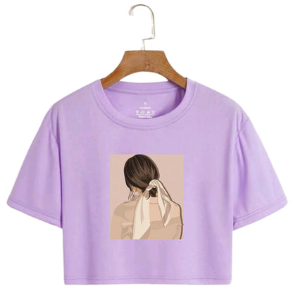 VELVET CROPPED TEE