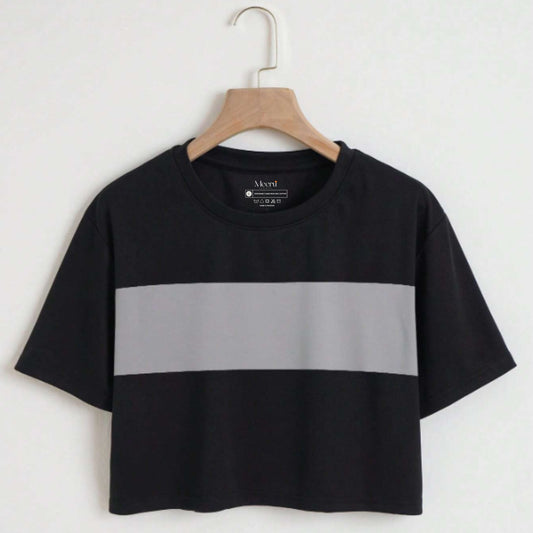 PANEL CROPPED TEE