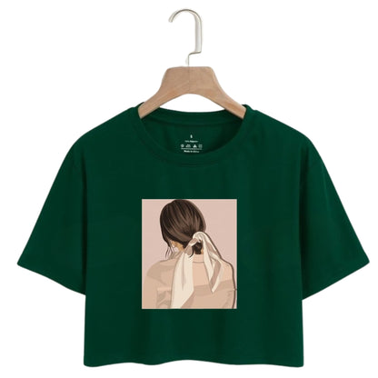 VELVET CROPPED TEE