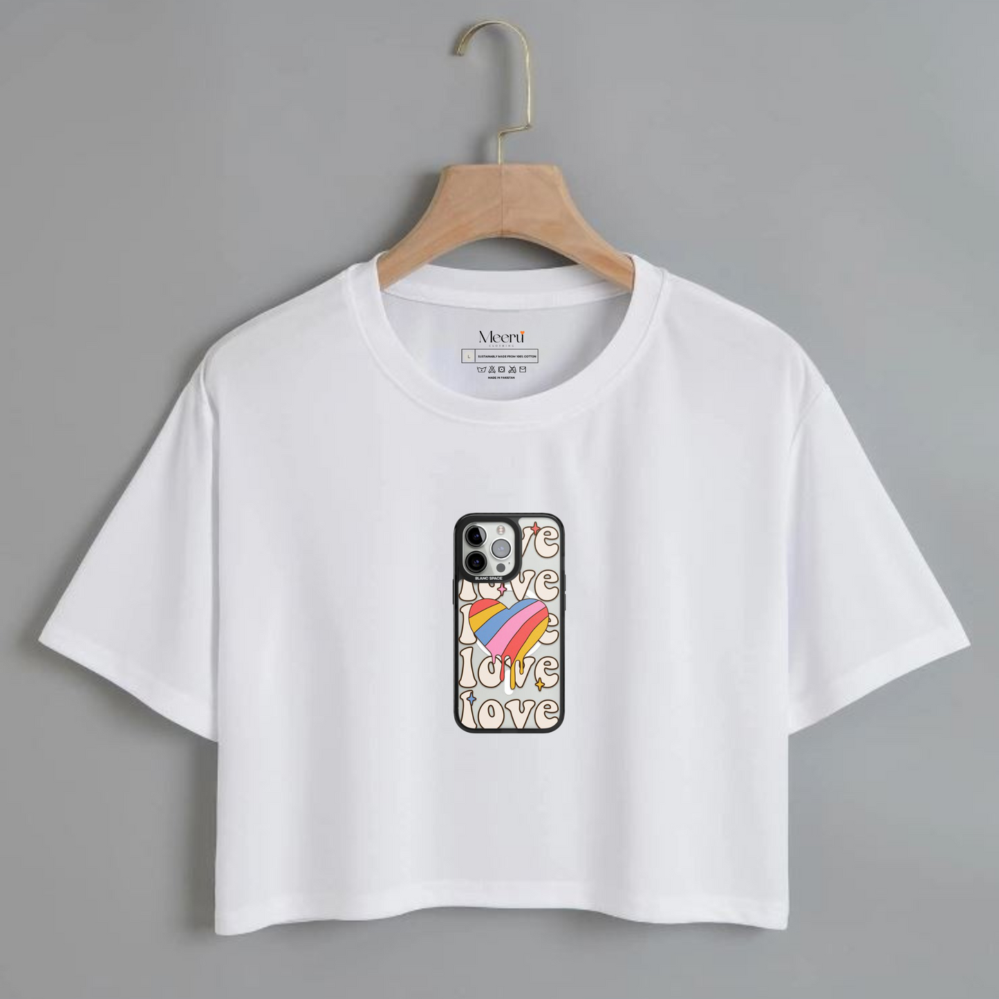 PRINTED CROPPED T-SHIRT