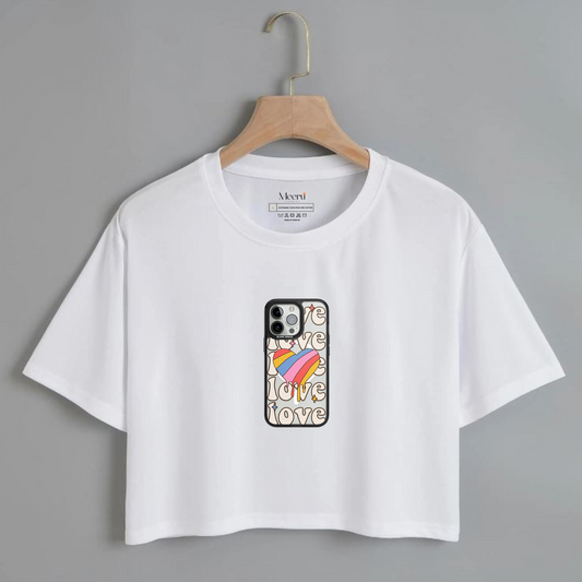 PRINTED CROPPED T-SHIRT