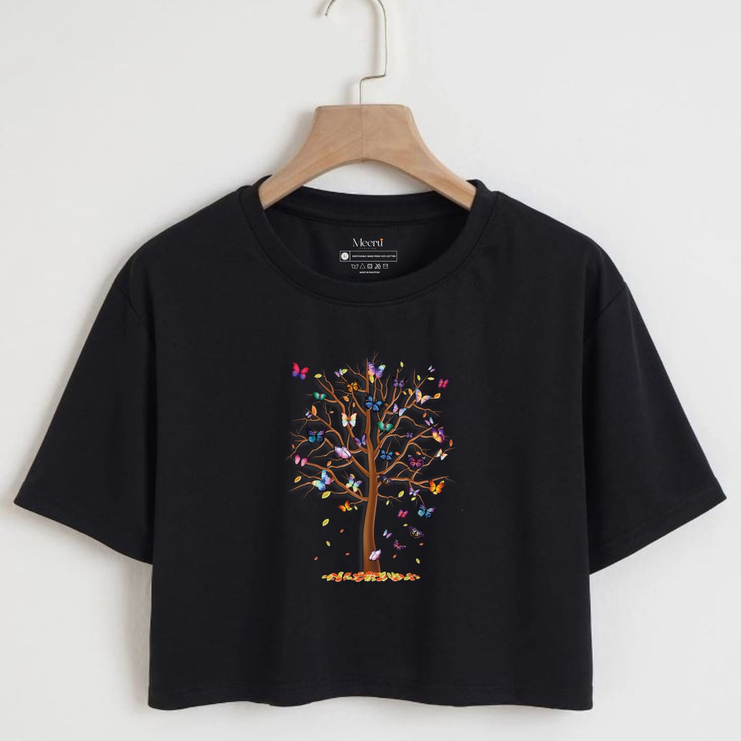 PRINTED CROPPED TEE